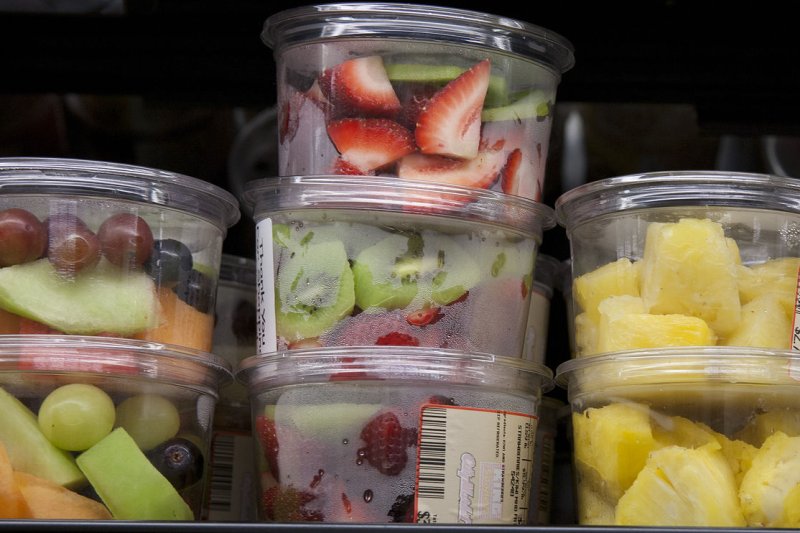 Plastic fruit containers and other household plastics could be contributing to 13% of heart disease deaths around the world every year, according to a new study published Tuesday in the journal eBiomedicine. File Photo by Gary C. Caskey/UPI