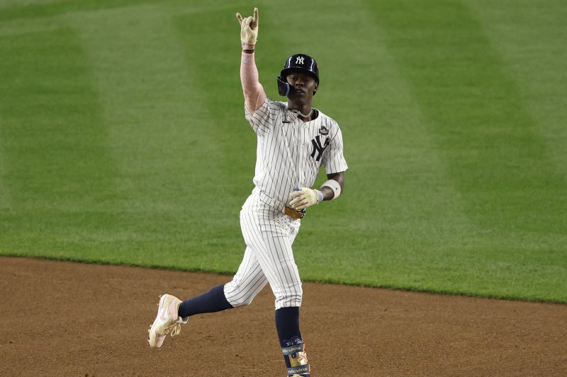 New York Yankees infielder Jazz Chisholm Jr.'s placement on the 10-day injured list is retroactive to Wednesday. File Photo by John Angelillo/UPI