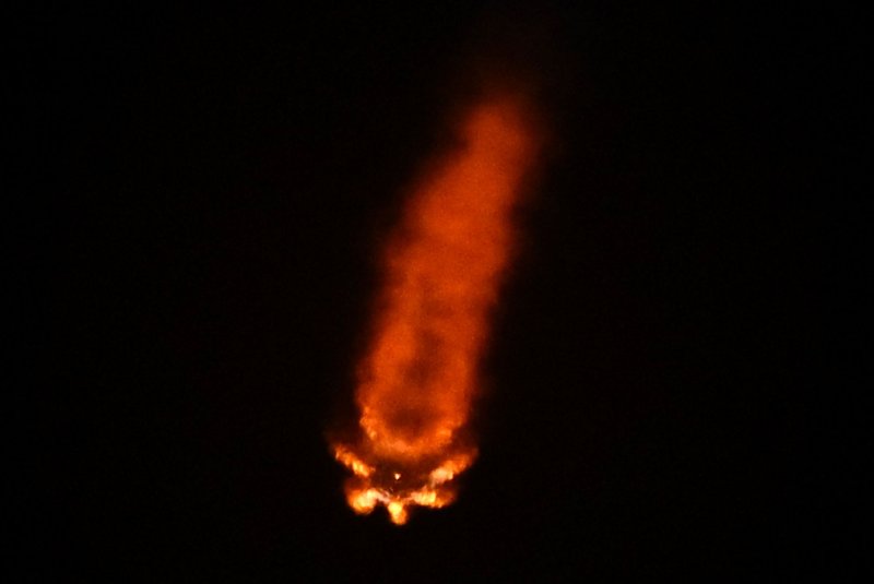 A SpaceX Falcon 9 rocket launches the Crew Dragon spacecraft with the Commercial Resupply Services payload to the International Space Station from Launch Complex 39A at the Kennedy Space Center, Florida, on Monday. Photo by Joe Marino/UPI
